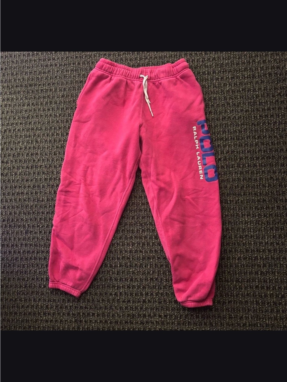 Ralph Lauren Pink Girls' Polo Logo Jogger Sweatpants
